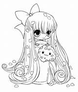 Chibi Coloring Pages Cute Anime Printable Color Print sketch template