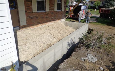 poured concrete front porch foundation  slab cincinnati ohio hughes construction