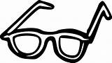 Sunglasses Outline Clip Glasses Clipart Clker Drawing Eyeglasses sketch template