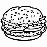 Bun Clipart Hamburger Clip Outline Cliparts Deli Sandwich Library Clipground Arts Coloring Clipartmag Mcdonalds sketch template