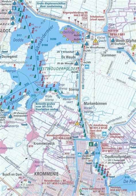 waterkaart  anwb waterkaart noord holland anwb media  reisboekwinkel de zwerver