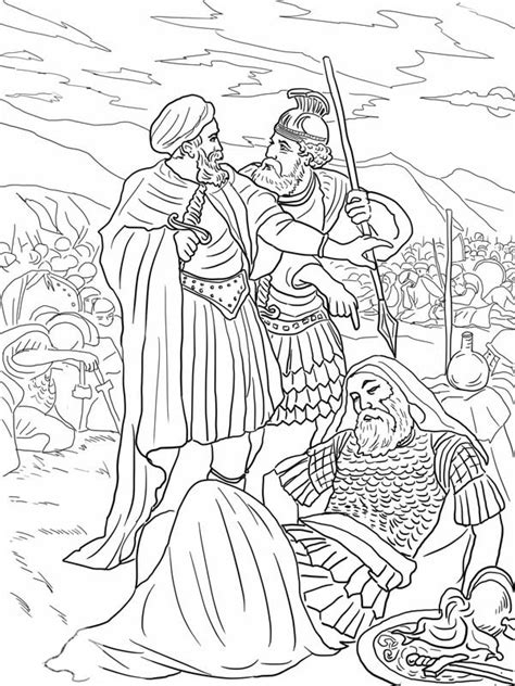 death  king saul coloring page netart