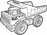 Truck Tonka Coloring Trucks Pages sketch template