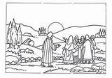 Coloring Bible Pages Land Promised Crafts Moses sketch template