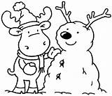 Coloring Winter Pages Printable Kids Moose Sheet Animals Preschool Cute Sheets January Fun Kindergarten Scene Color Printables Print Time Colouring sketch template