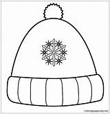 Hat Winter Coloring Pages Para Colorear Color Christmas Colouring Invierno Hats Snowflakes Clothing Nurse Clothes Nieve Printable Gorras Preschool Wooly sketch template