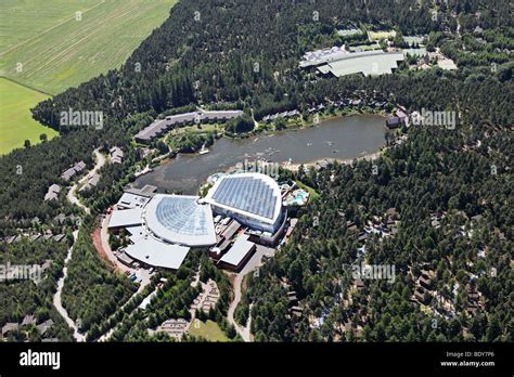 aerial view  centre parcs  whinfell forest stock photo alamy