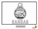Coloring Kansas State Seal Pages Popular Flag Library Coloringhome Flages sketch template