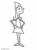Phineas Ferb Coloring Pages Printable Candace sketch template