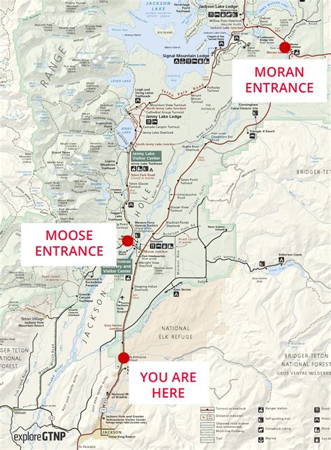 map shows  location  moose entrance  youre    map