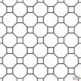 Coloring Tessellation Octagon Square Pages Printable sketch template
