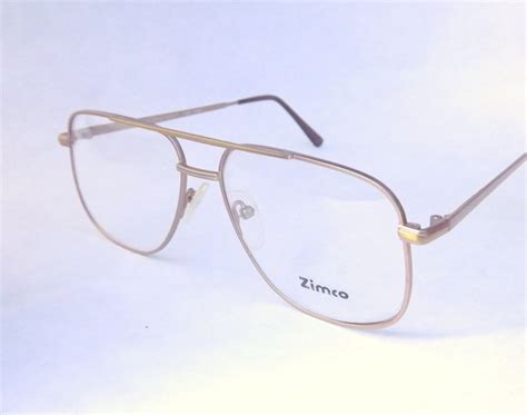 mens eyeglassesgold metal aviator eyewear vintage by dontuwantme