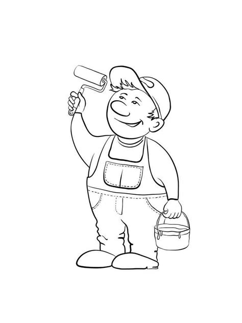 painter coloring pages