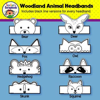 woodland animal headbands  teachersscrapbook tpt
