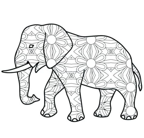 elephant coloring pages  adults  print elephant coloring