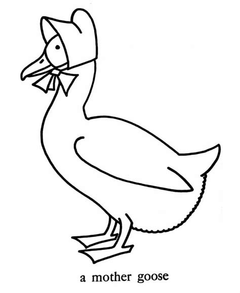 mother goose coloring pages  printable coloring pages  kids