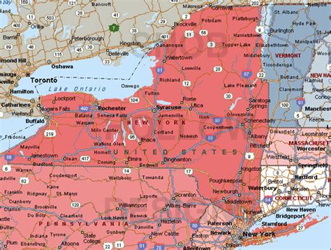 upstate  york map  county