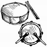 Drum Outline Cymbal Illustration Set Stock Clipartmag Clipart Coloring sketch template