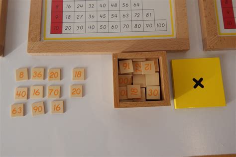 multiplication working charts montessori pre school supplies
