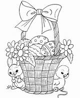 Easter Basket Egg Coloring Pages Drawing Colouring Chicken Run Drawings Paintingvalley Getcolorings Chick Color sketch template
