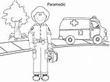 Paramedic Pages Colouring Coloring Kids Activities Clipart Community Aid Helpers Occupation Ems Preschool Ambulance Nz Printables People First Print Occupations sketch template
