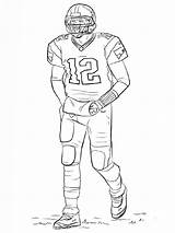 Football Coloring Player Pages Printable Boys Players Color Recommended Template sketch template