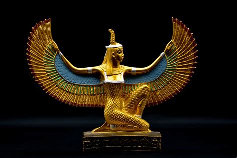 Egyptian Goddess Maat Open Wings Large Statue 2 Size Made In Etsy