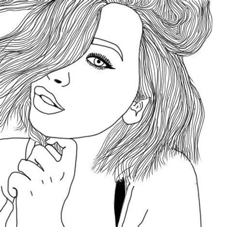 hipster tumblr girl coloring pages sketch coloring page