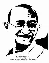 Gandhi Stencils sketch template