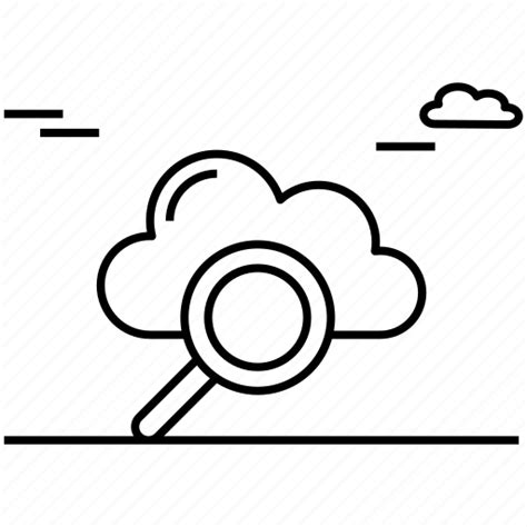 digital electronics search cloud data storage icon