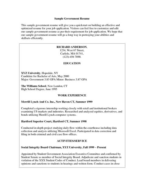 usa jobs resume cover letter sample