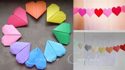 membuat origami bentuk love heart origami youtube