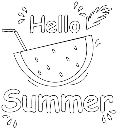 preschool summer coloring pages peacecommissionkdsggovng
