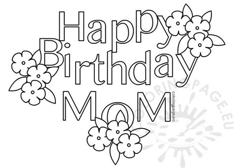pin  pammy  birthday birthday cards  mom birthday coloring