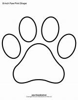 Paw Coloring Dog Print Pages sketch template
