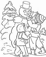 Winter Coloring Colouring Kids sketch template