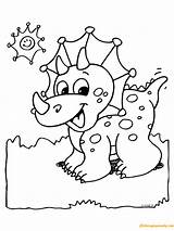 Cute Dinosaur Pages Coloring Color Online Print Printable sketch template