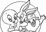 Coloring Pages Cartoon Tweety Warner Bros Tunes Looney Kids Baby Getdrawings sketch template