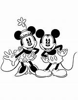 Mickey Minnie Mouse Coloring Classic Disney Pages Happy Drawings Old Printable Cartoon Vintage Gif Book Color Popular Clipart Library Choose sketch template