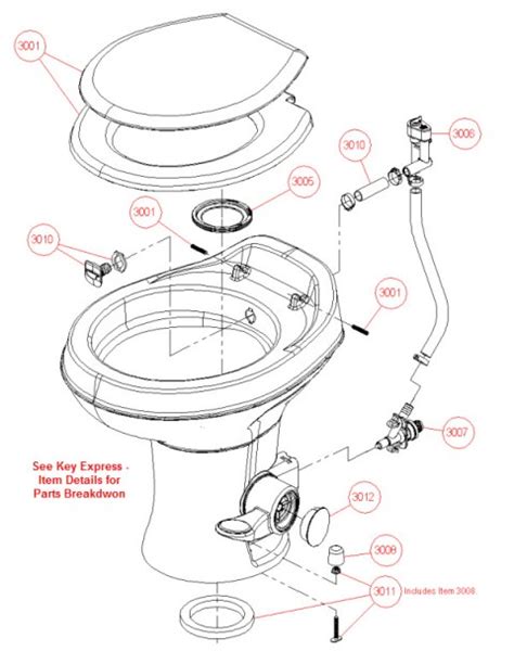 trekwood rv parts hideout  plumbing toilet