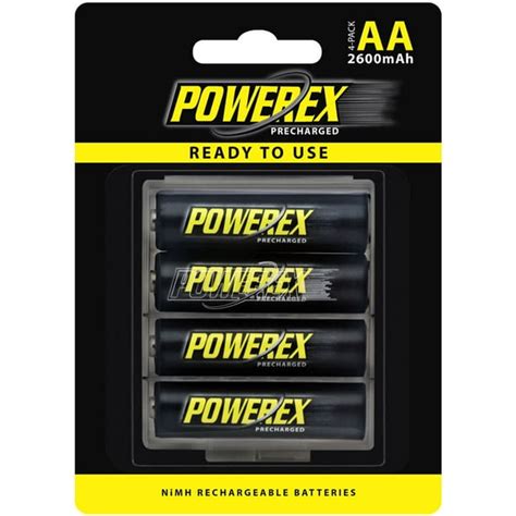Powerex Precharged Rechargeable Aa Nimh Batteries 1 2v 2600mah 4