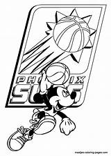 Coloring Pages 76ers Phoenix Suns Mickey Mouse Nba Print Getcolorings Getdrawings Color Logo sketch template