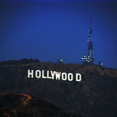 dream hollywood sign  night hollywood sign hollywood california