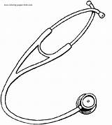 Coloring Pages Doctor Tools Kids Color Doctors Stethoscope Clipart Printable Family Jobs People Hospital Colouring Cliparts Stetoscope Library Sheets Template sketch template