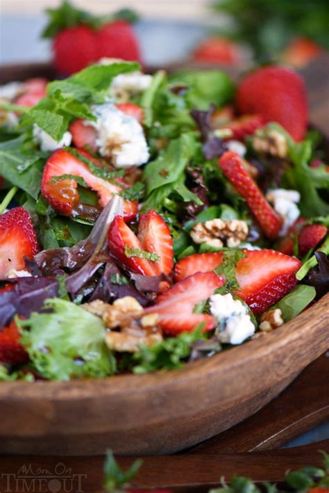 strawberry salad  gorgonzola walnuts  mint