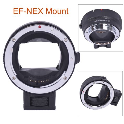 Black Auto Focus Ef Nex Ef Emount Fx Lens Mount Adapter For C S Ef Ef S