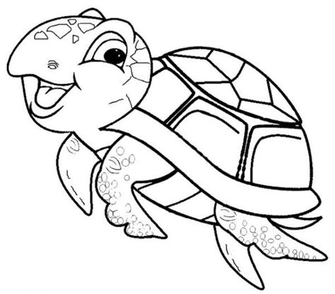 cute  funny baby sea turtle coloring page hayvan boyama sayfalari