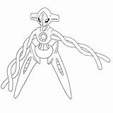 Deoxys Pokémon sketch template