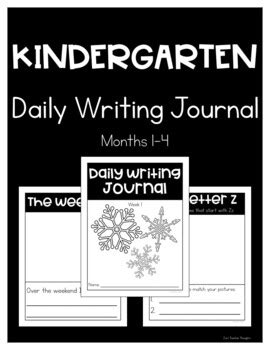 kindergarten daily writing journal bundle   teacher thoughts