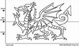 Flag Wales Dragon Welsh Coloring Flags Printout Symbols Colouring Color Pages Enchantedlearning St David Quiz Eire Scotland Green Craft England sketch template